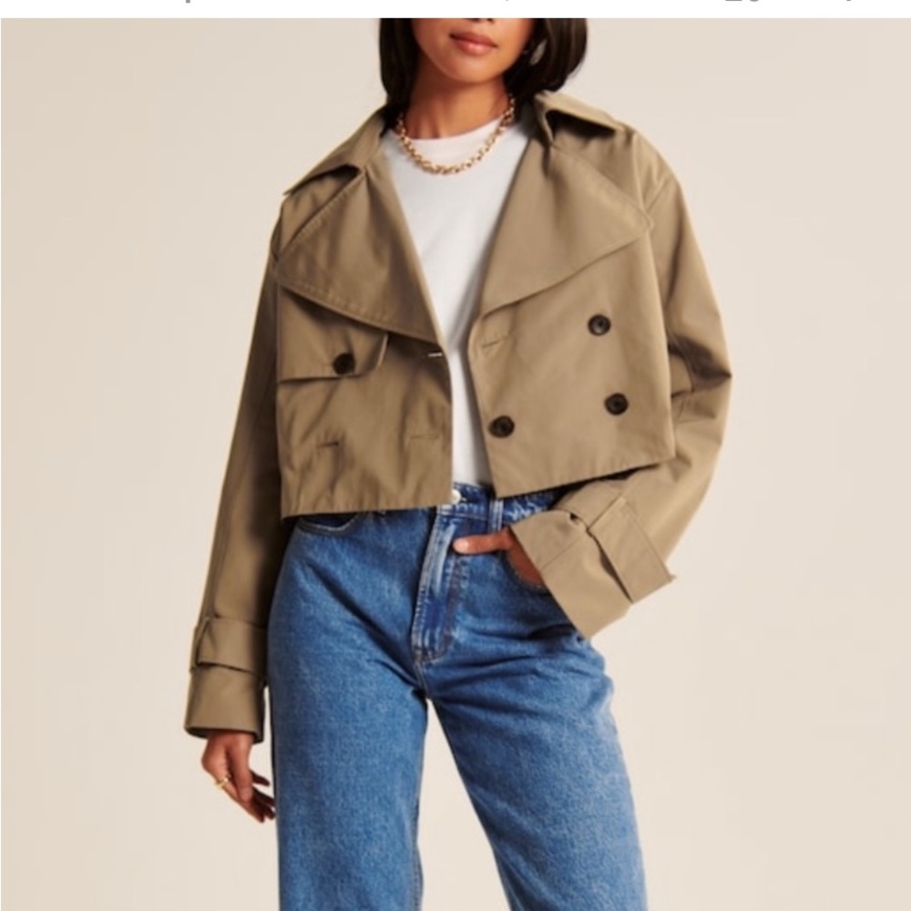 Abercrombie short trench coat